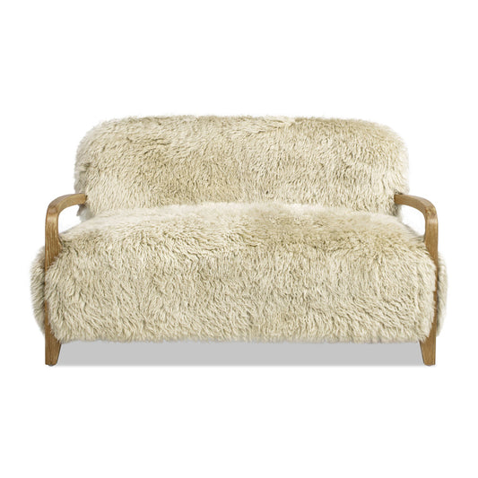 52.5" New Zealand Sheepskin Accent Loveseat,sofa set living room furniture,couch,muebles de la sala, living room furniture,