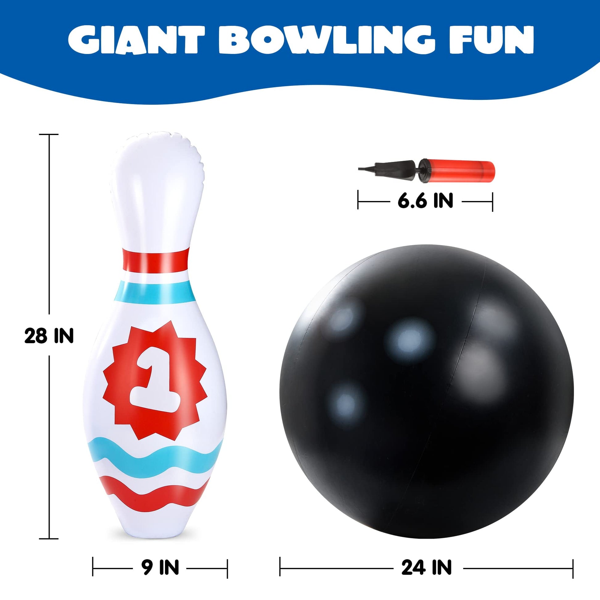 Giant Inflatable Bowling Set - Perfect for Kids & Adults Parties