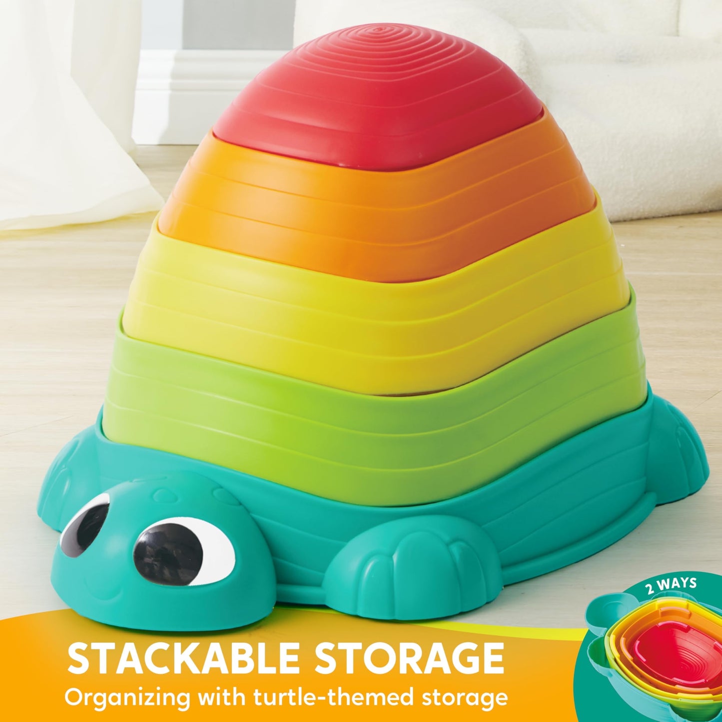 Joyfy 5 Pack Turtle Balance Stepping Stones for Kids Obstacle Course Coordination Sensory Game